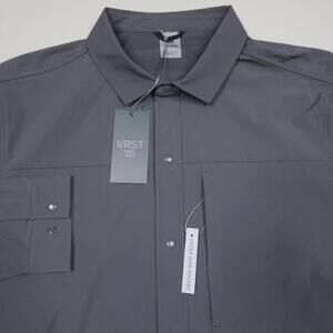 New VRST Packable Shirt Jacket Graphic Charcoal Hiking Outdoor Lightweight XL